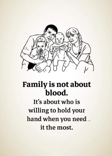 Family is not about blood-Family Quotes-Stumbit Quotes